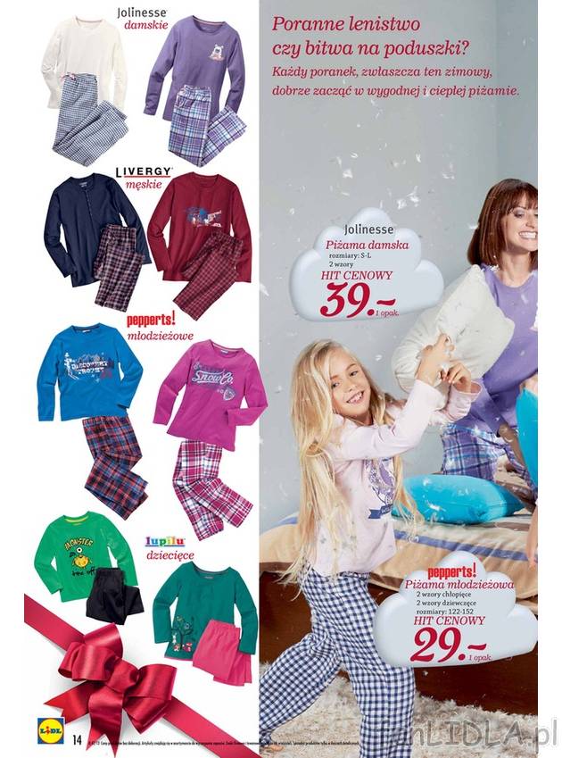Bawełniane piżamy dziecięce w najnowszej ofercie sklepu Lidl. W sprzedaży piżamy ...