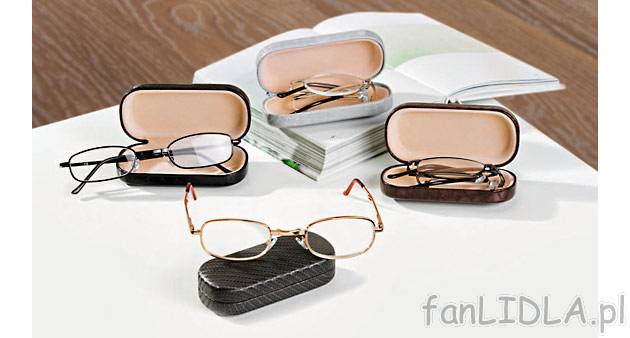 Okulary składane Auriol, cena 9,99 PLN za 1 opak. 
- powłoka odporna na zadrapania, ...