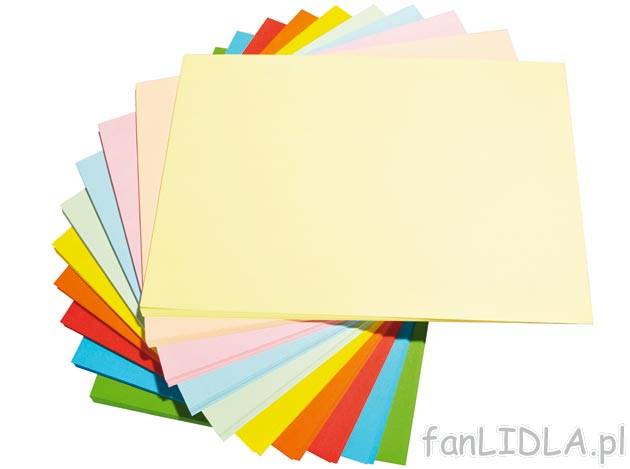 Papier kolorowy A4 United Office, cena 13,99 PLN za 1 opak. 
- 10 różnych kolorów ...