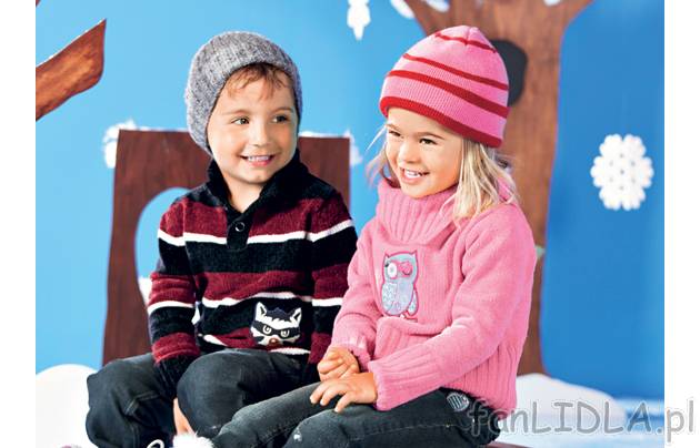 Sweter dziecięcy Lupilu, cena 32,99 PLN za 1 szt. 
- miękki sweter z modnym, ...