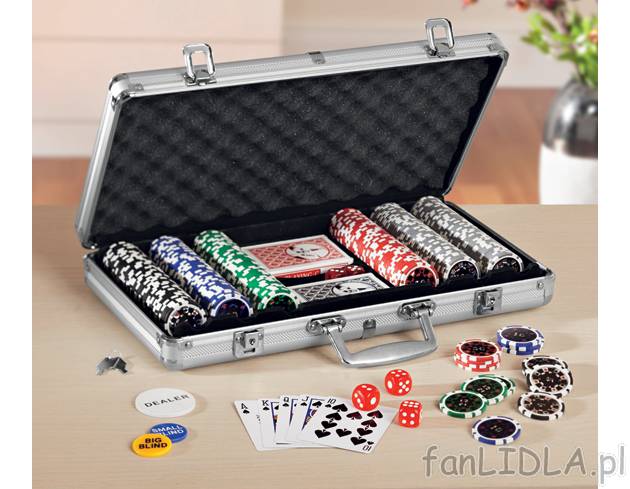 Zestaw do pokera w aluminiowej walizce , cena 99,00 PLN za 1 opak. 
- profesjonalne ...