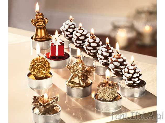 Zestaw świeczek świątecznych Melinera, cena 13,99 PLN za 6 szt. 
- 12 różnych ...