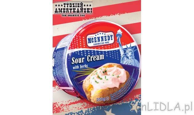 Dip sour cream , cena 2,99 PLN za 250 g/ 1 opak. 
- Amerykański dip z ziołami. ...