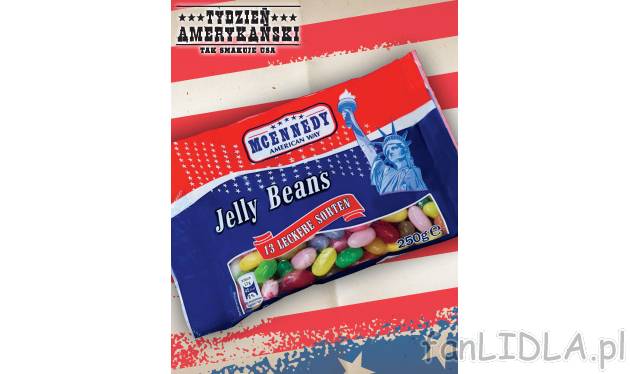Żelki Jelly Beans , cena 4,99 PLN za 1 opak. 
- Małe żelki w kształcie fasolki. ...