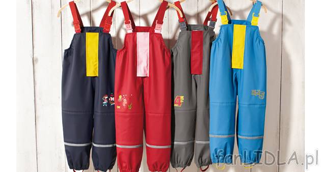 Dziecięce spodnie przeciwdeszczowe Lupilu, cena 24,99 PLN za 1 para 
- wytrzymale ...