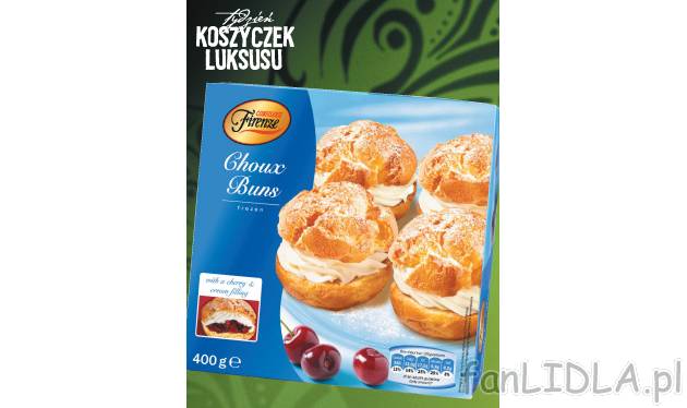 Ptysie , cena 14,99 PLN za 400 g/ 1 opak. 
- Cztery pyszne ptysie, przygotowane ...