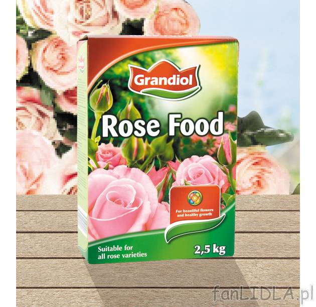 Nawóz do róż , cena 11,99 PLN za 2,5 kg = 1 opak. 
- nawóz organiczno-mineralny ...