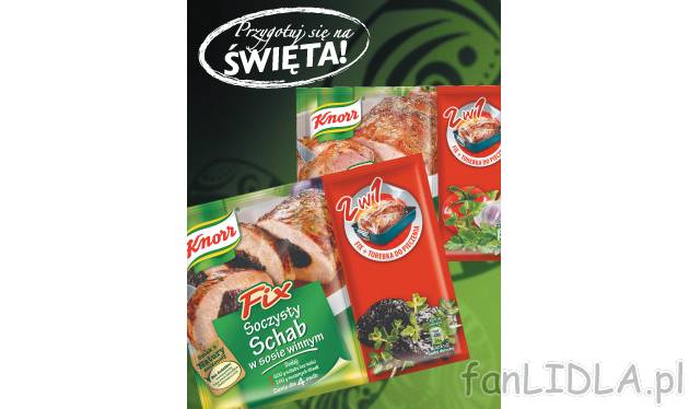 Knorr Fix , cena 2,22 PLN za 27/29 g/ 1 opak 
-  Różne rodzaje.