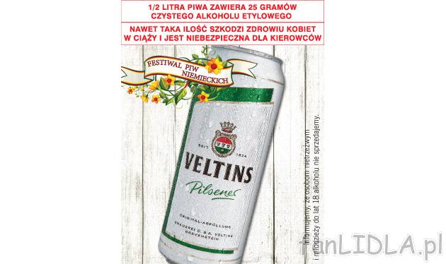 Piwo Veltins , cena 1,99 PLN za 500 ml / 1 opak. 
- Informujemy, że osobom nietrzeźwym ...