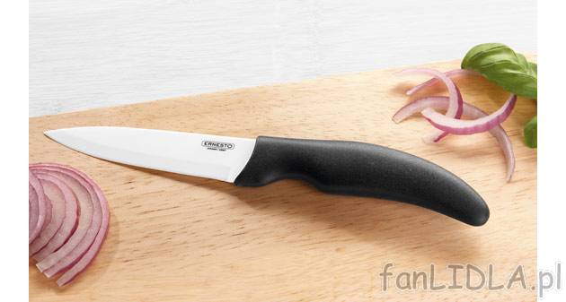 Ceramiczny nóż kuchenny 10 cm Ernesto, cena 24,99 PLN za 1 szt. 
- z ostrzem ...