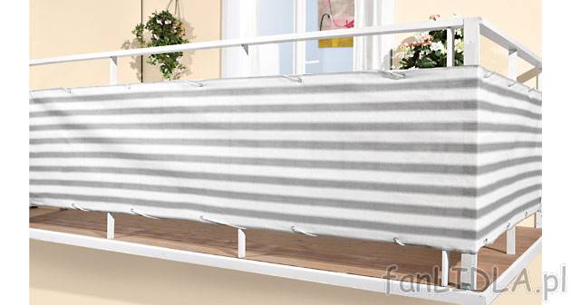 Osłona balkonowa Florabest, cena 39,99 PLN za 1 szt. 
- z 24 oczkami aluminiowymi ...