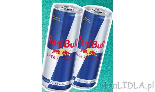 Red Bull , cena 3,99 PLN za 250 ml 
- cena obowiązuje przy zakupie 2 sztuk lub ...