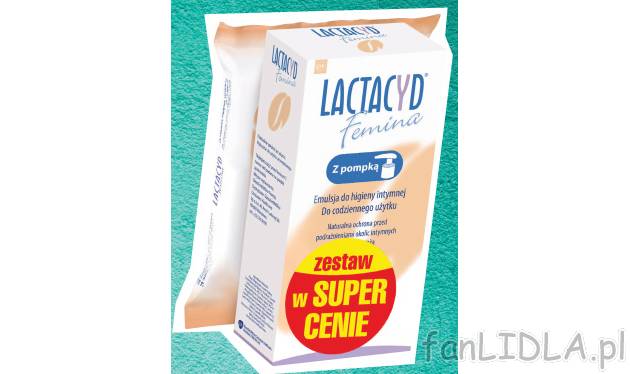 Lactacyd + chusteczki , cena 14,99 PLN za 1 opak. 
-  200 ml + 20 szt.