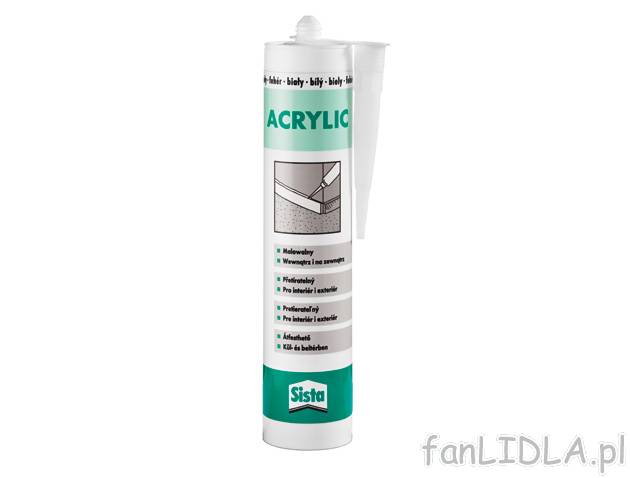 Akryl , cena 6,99 PLN za 310 ml = 1 opak. 
- elastyczny, wodoodporny do wypełniania ...