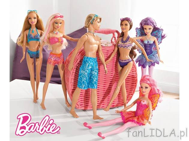 Lalka Barbie , cena 32,99 PLN za 1 opak. 
- w zestawie lalka w bikini, szortach ...