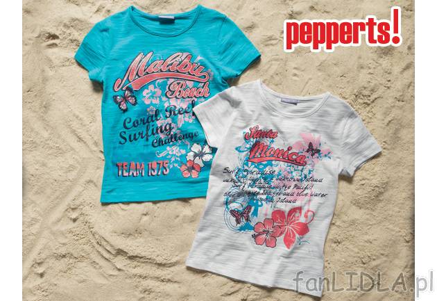 Koszulki dziewczęce z jerseyu 2 szt. Pepperts, cena 19,99 PLN za 2 szt. 
- cena ...