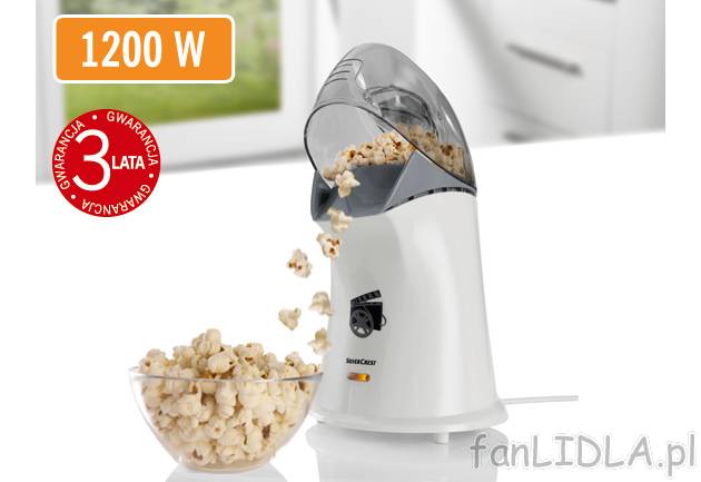 Urządzenie do popcornu 1200 W Silvercrest Kitchen Tools, cena 49,99 PLN za 1 opak. ...