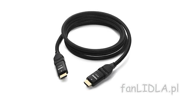Kabel HDMI High-Speed Silvercrest Hometech, cena 24,99 PLN za 1 szt. 
- z pozłacanymi ...