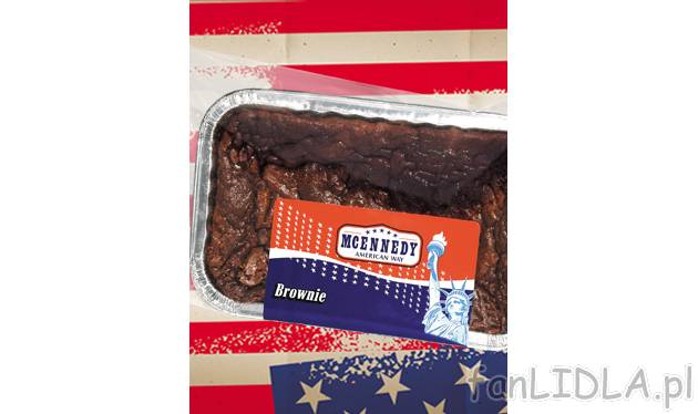 Brownie , cena 6,99 PLN za 230 g/1 opak. 
- Typowe amerykańskie ciasto, o wyjątkowym ...