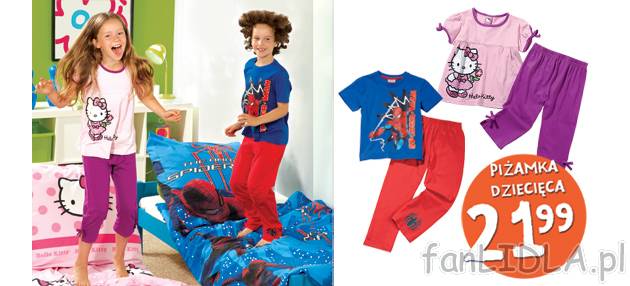 Piżamka dziecięca , cena 21,99 PLN za 1 opak. 
- miękka i przyjemna dla ciała ...