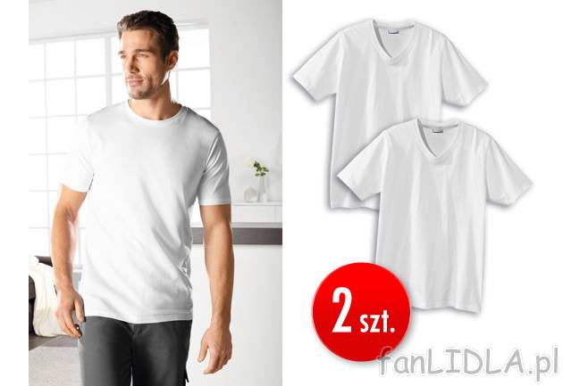 T-shirt męski 2 szt. Livergy, cena 24,99 PLN za 2 szt. 
- cena za 2 sztuki 
- ...