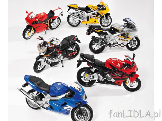 Motocykle , cena 14,99 PLN za 1 szt. 
- minirepliki popularnych modeli motocykli ...