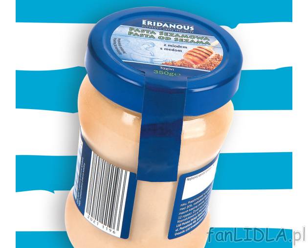 Pasta sezamowa , cena 11,99 PLN za 350 g/1 opak. 
- Delikatna pasta sezamowa z ...