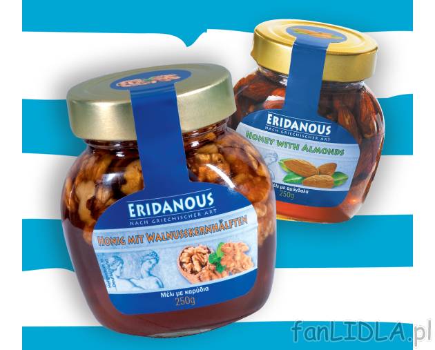Grecki miód , cena 9,99 PLN za 250 g/1 opak. 
- Pyszny, aromatyczny miód z orzechami ...