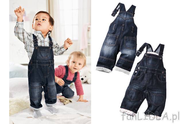 Spodnie niemowlęce Lupilu, cena 29,99 PLN za 1 para 
- z regulowanymi ramiączkami ...