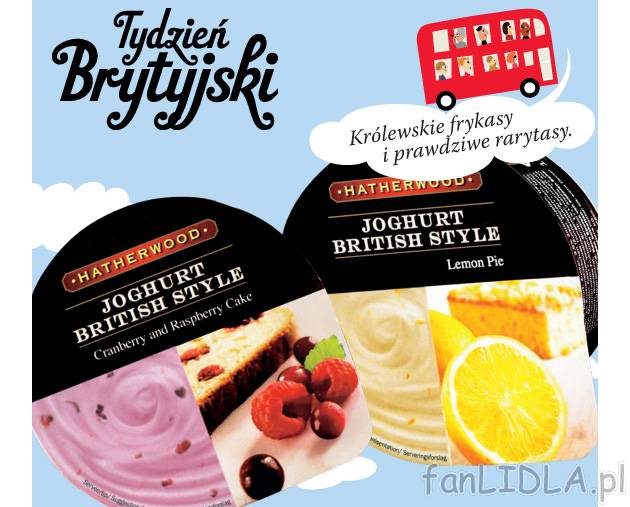 Jogurt w stylu brytyjskim , cena 1,59 PLN za 150 g/1 opak. 
- Pyszny jogurt w czterech ...