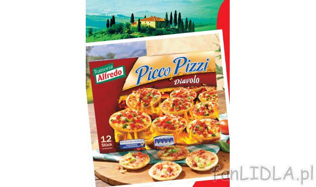Pizza Picco Pizzi , cena 7,77 PLN za 360 g/1 opak. 
- 12 małych pizz w opakowaniu. ...