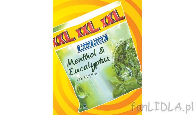 Cukierki eukaliptusowo-mentolowe , cena 3,49 PLN za 325 g/1 opak. 
- 325 g/1 opak. ...
