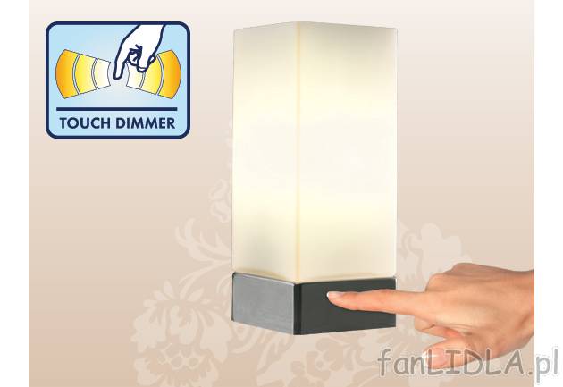 Lampa dotykowa Livarno Lux, cena 49,99 PLN za 1 szt. 
- 3 poziomy ściemniania, ...