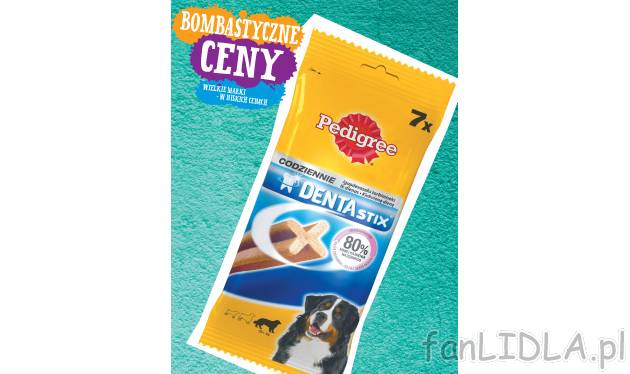 Pedigree denta stix , cena 9,99 PLN za 270 g/1 opak. 
-  Duże opakowanie.