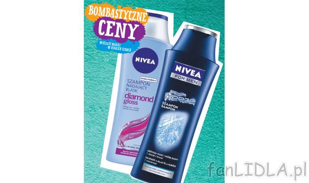 Nivea szampon do włosów , cena 7,99 PLN za 250 ml/1 opak. 
-  Różne rodzaje.