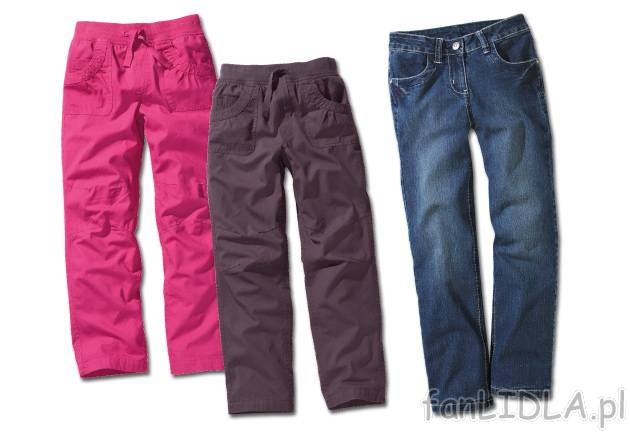 Dziewczęce ocieplane spodnie lub dżinsy Pepperts, cena 34,99 PLN za 1 para 
- ...