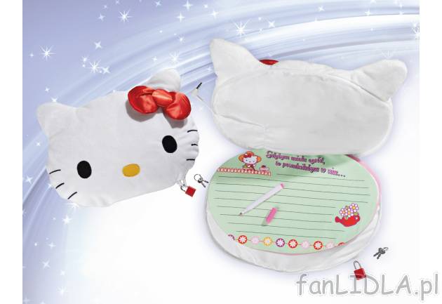 Pamiętnik - poduszka Hello Kitty , cena 59,90 PLN za 1 opak. 
- z możliwością ...