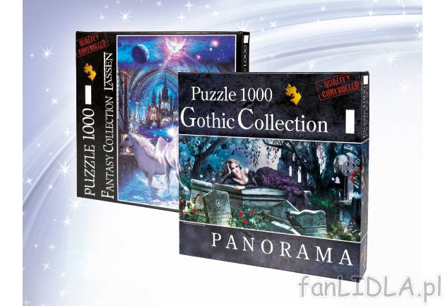 Puzzle kolekcja Gothic lub Lassen , cena 16,99 PLN za 1 opak. 
- 1000 elementów, ...