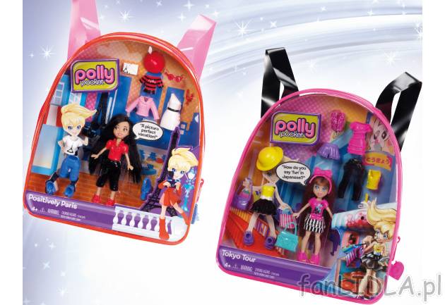Lalki Polly Pocket , cena 39,99 PLN za 1 opak. 
- plecaczek z kieszonkowymi laleczkami, ...