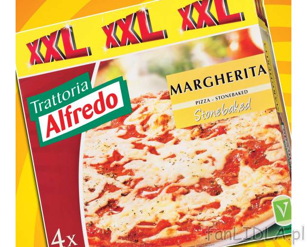Pizza Margherita , cena 9,99 PLN za 1.2 kg/1 opak. 
- aż 4 sztuki w opakowaniu ...