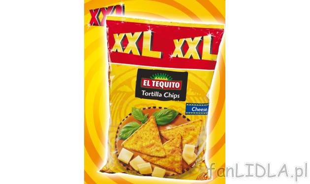 Chipsy Tortilla , cena 4,99 PLN za 375 g/1 opak. 
-  375 g/1 opak. 
-  1 kg=13.31