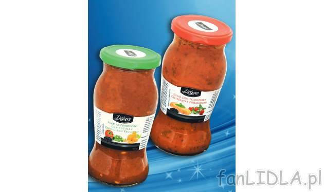 Sos pomidorowy , cena 5,99 PLN za 350 g/1 opak. 
- z pomidorami wiśniowymi oraz ...