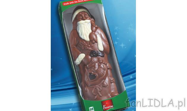 Mikołaj z czekolady , cena 22,22 PLN za 600 g/1 opak. 
-  aż 600 g!