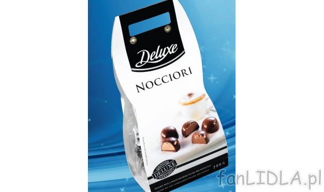 Pralinki Nocciori , cena 9,99 PLN za 200 g/1 opak. 
- mieszanka pralin z czekoladą ...