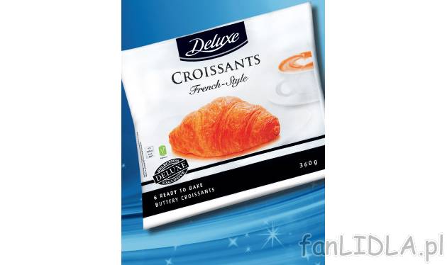 Croissant maślany , cena 6,99 PLN za 360 g/1 opak. 
-  Aż 6 sztuk w opakowaniu.