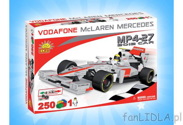 Klocki McLaren 250 , cena 49,99 PLN za 1 opak. 
- 250 elementów do zbudowania ...