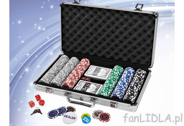 Zestaw do pokera w aluminiowej walizce , cena 89,90 PLN za 1 opak. 
- profesjonalne ...