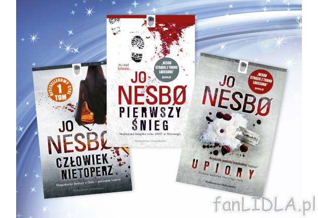 Książki autora Jo Nesbo , cena 19,99 PLN za 1 szt. 
- powieści kryminalne norweskiego ...