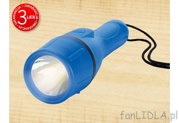 Latarka LED Livarno Lux, cena 14,99 PLN za 1 szt. 
- gumowa obudowa odporna na uderzenia ...