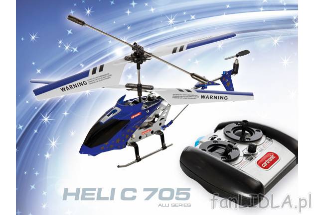 Helikopter z żyroskopem firmy Cartronic, cena 99,00 PLN za 1 opak. 
- trzykanałowe ...